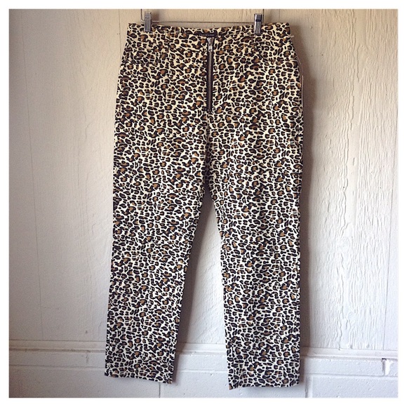 urban outfitters leopard jeans